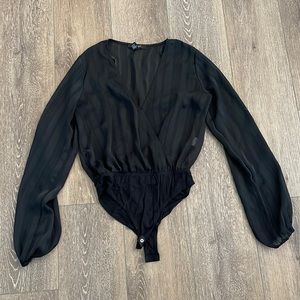 Black Sheer Bodysuit